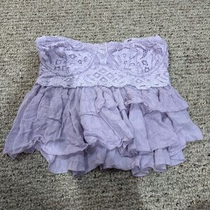 Free People Adella Strapless Underwire Camisole Size Medium with lace detailing